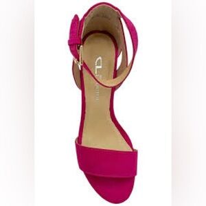 CL by Laundry Hot Pink Ankle-Strap Open-Toe Heels